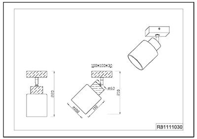 Trio Landelijke plafondspotAssam - R81111030