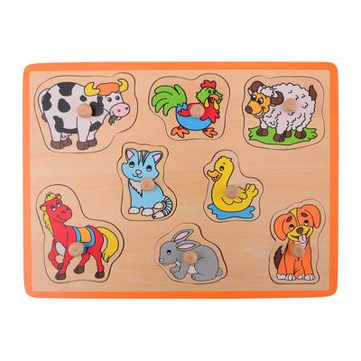 Houten knoppuzzel. 4 assortie. 3+ Houten knoppuzzel. 4 assortie. 3+