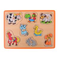 Houten knoppuzzel. 4 assortie. 3+ - thumbnail