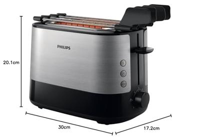 Philips Home HD2639/90 Broodrooster Zilver, Zwart