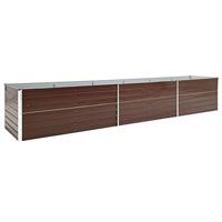 Plantenbak verhoogd 480x80x77 cm gegalvaniseerd staal bruin - thumbnail
