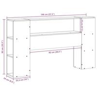 Hoofdbord met opbergruimte 140 cm massief grenenhout wit - thumbnail
