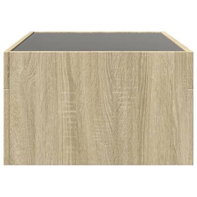 Salontafel met Infinity LED 90x50x30 cm sonoma eikenkleurig Salontafel met Infinity LED 90x50x30 cm sonoma eikenkleurig