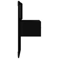 Nachtkastje met LED's wandgemonteerd zwart - thumbnail