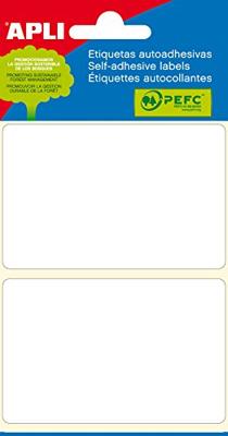Apli witte etiketten ft 53 x 82 mm (b x h), 12 stuks, 2 per blad (2686)