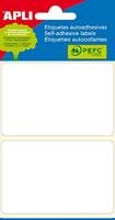 Apli witte etiketten ft 53 x 82 mm (b x h), 12 stuks, 2 per blad (2686) - thumbnail