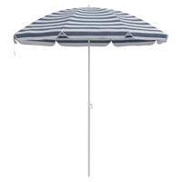 VidaXL Strandparasol blauw en wit 263 x 263 x 272 cm - thumbnail
