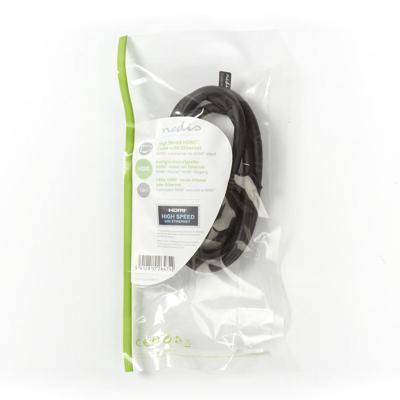 High Speed HDMI-kabel met Ethernet | HDMI-connector - HDMI female | 1,0 m | Zwart