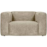 WOOOD Fauteuil 'Bean' Structure Velvet, kleur Buttermilk - thumbnail