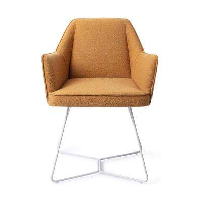 Jesper Home Eetkamerstoel 'Tome' Beehive White, kleur Masai Giraffe Jesper Home Eetkamerstoel 'Tome' Beehive White, kleur Masai Giraffe