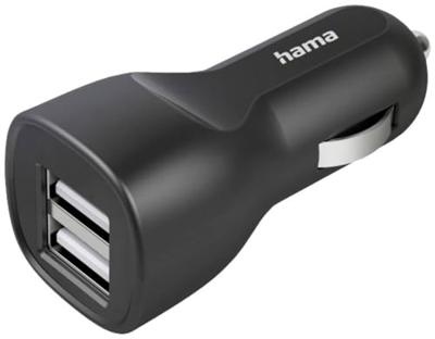 Hama Car Charger met 2x USB-A Socket 12 W Oplader Zwart