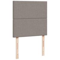 Boxspring met matras stof taupe 90x200 cm - thumbnail