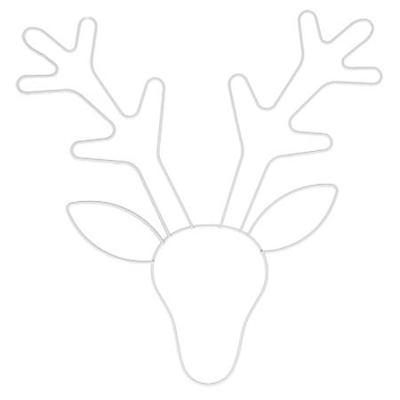 Mode ijzeren herten hoofd muursteun speelgoed baby meisje kamer decoratie spullen (wit) Mode ijzeren herten hoofd muursteun speelgoed baby meisje kamer decoratie spullen (wit)