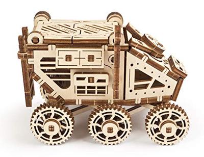 Ugears bouwpakket Mars Buggy 9 x 6,5 x 7 cm hout bruin 96 delig