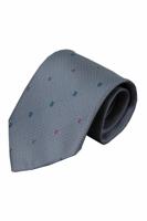 Alberto Vincelli Grijze zijden stropdas Ulmi 01 - thumbnail