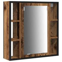 Badkamerkast set 3 pcs Oud hout 33 x 33 x 185.5 cm Bewerkt hout - thumbnail