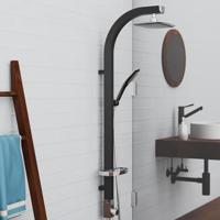 Regendouche Opbouwset Schütte Madagaskar Wellness Stortdouche Zwart en Chroom - thumbnail