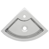 Wastafel met overloop 45x32x12,5 cm keramiek zilverkleurig - thumbnail