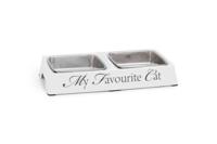 DBL Dinerset My Favourite Cat - Wit - 24x12x4cm - thumbnail