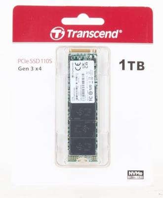 Transcend 110S TS1TMTE110S NVMe/PCIe M.2 SSD 2280 harde schijf 1 TB M.2 NVMe PCIe 3.0 x4