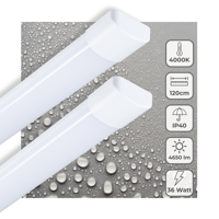 2 PACK LED&apos;s Light LED TL lamp 120 cm voor binnen - Complete LED TL verlichting - 4650 lm - thumbnail