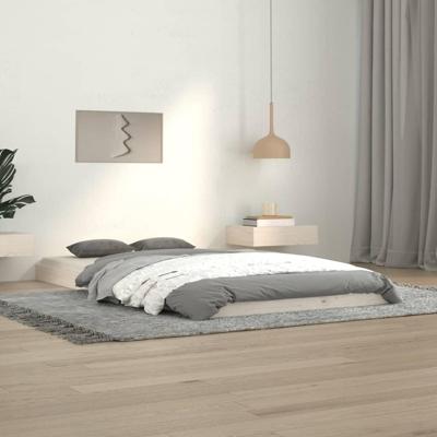 Bedframe massief grenenhout wit 100x200 cm Bedframe massief grenenhout wit 100x200 cm