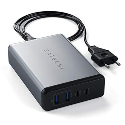 SATECHI 108W USB-C PD Desktop Oplader - 2 USB-C PD & 2 USB-A Poorten - Voor M2/ M1 Macbook Pro/Air, M2/ M1 iPad Pro/Air, iPhone 14 Pro Max/14 Pro/14 Plus (Vs), iPhone 15 Pro Max/15 Pro/15/15 Plus