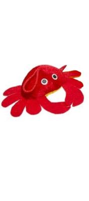 LG Imports knuffel krab 15 cm pluche rood