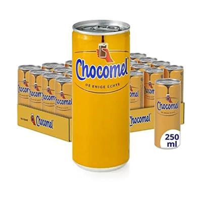 Chocomel chocolademelk, blik van 25 cl, vol, pak van 24 stuks