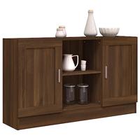 Dressoir 120x30,5x70 cm bewerkt hout bruin eikenkleur - thumbnail