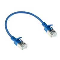 ACT DC7630 LSZH U/FTP CAT6A Datacenter Slimline Patchkabel Snagless | RJ45 Connectoren | Blauw | 15 cm - thumbnail