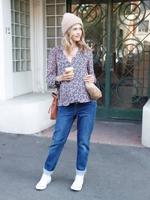 Naadloze zwangerschapsjeans met band denim stone - thumbnail