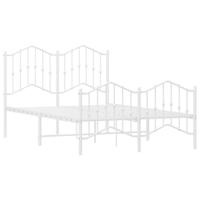 Bedframe met hoofd- en voeteneindemetaal wit 120x190 cm - thumbnail
