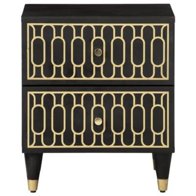 Nachtkastjes 2 st 40x33x46 cm massief mangohout