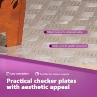 VidaXL Trap tread rechthoekig 4 pcs zilver 100 x 40 cm aluminium - thumbnail