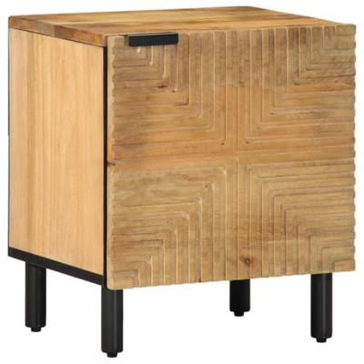 Nachtkastjes 2 st 40x33x46 cm massief mangohout bruin