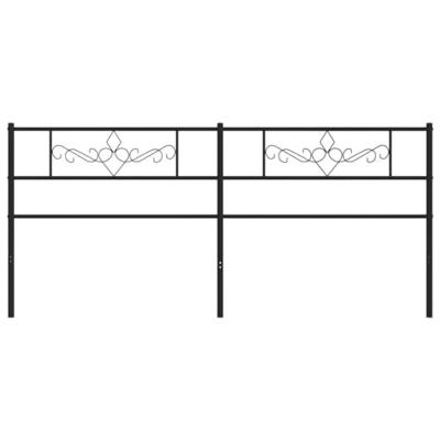 Hoofdbord 193 cm metaal zwart