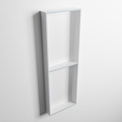 MONDIAZ EASY Nis 149,5x29,5cm in solid surface kleur Clay | Talc. 2 vakken geschikt voor in- of opbouw MONDIAZ EASY Nis 149,5x29,5cm in solid surface kleur Clay | Talc. 2 vakken geschikt voor in- of opbouw