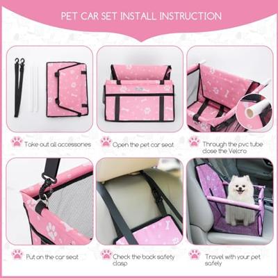 Nobleza Hondenmand auto - Roze Nobleza Hondenmand auto - Roze