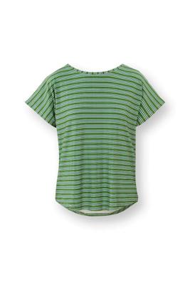 Pip Studio Tatum Top Korte Mouw Kente Stripe Groen XS Pip Studio Tatum Top Korte Mouw Kente Stripe Groen XS
