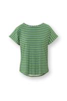 Pip Studio Tatum Top Korte Mouw Kente Stripe Groen XS - thumbnail
