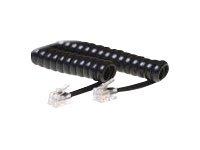 ACT TD7203 Telefoon Krulsnoer | RJ10 connectoren | Zwart | 1,5 meter