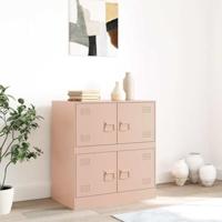 Dressoir 67x39x73 cm staal roze - thumbnail