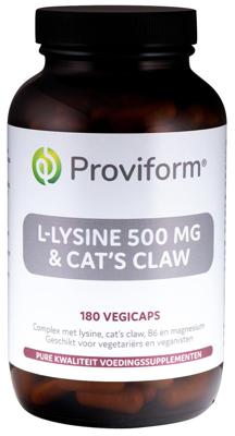Proviform L-Lysine 500mg & cat's claw 180 Vegetarische capsules