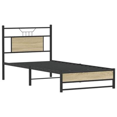Bedframe zonder matras hout sonoma eikenkleurig 75x190 cm Bedframe zonder matras hout sonoma eikenkleurig 75x190 cm