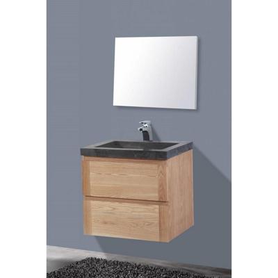 Badkamermeubelset Sanilux Wood Stone 60x47x50 cm Massief Eikenhout
