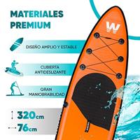 Opblaasbaar SUP-board met Accessoires Winvey SUP-O Oranje - thumbnail