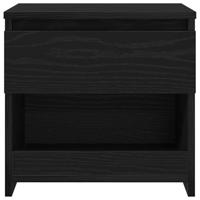 Nachtkastjes 2 stuks Zwart Eiken 40x30x39 cm Bewerkt Hout - thumbnail