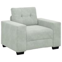 Bankstel met kussen 3 pcs Grijs 221 x 78 x 80 cm Velvet - thumbnail