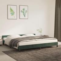 Bedframe zonder matras 200x200 cm fluweel donkergroen - thumbnail